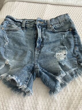 Kendall & Kylie Light Blue Distressed Denim Shorts